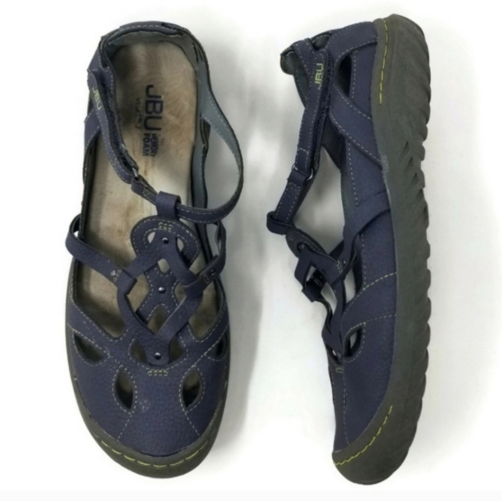 Jambu Sydney Memory Foam Casual Sandal Shoes Flats Gray 8
